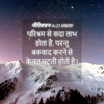Picture 04 - नीतिवचन 14:23 HINIRV - परिश्रम से सदा लाभ - Bible Verse Picture
