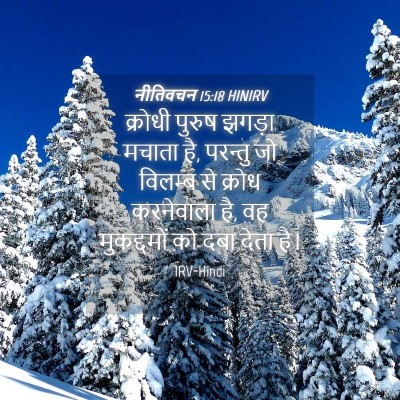 Picture 04 - नीतिवचन 15:18 HINIRV - क्रोधी पुरुष - Bible Verse Picture