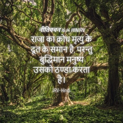 Picture 04 - नीतिवचन 16:14 HINIRV - राजा का क्रोध - Bible Verse Picture
