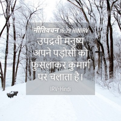 Picture 04 - नीतिवचन 16:29 HINIRV - उपद्रवी मनुष्य - Bible Verse Picture