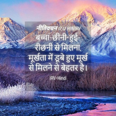 Picture 04 - नीतिवचन 17:12 HINIRV -  - Bible Verse Picture