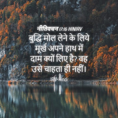 Picture 04 - नीतिवचन 17:16 HINIRV - बुद्धि मोल लेने के - Bible Verse Picture