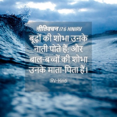 Picture 04 - नीतिवचन 17:6 HINIRV - बूढ़ों की शोभा - Bible Verse Picture