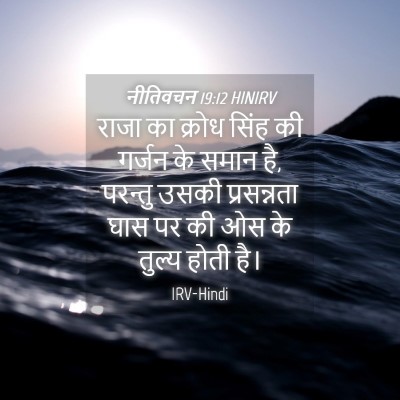 Picture 04 - नीतिवचन 19:12 HINIRV - राजा का क्रोध सिंह - Bible Verse Picture