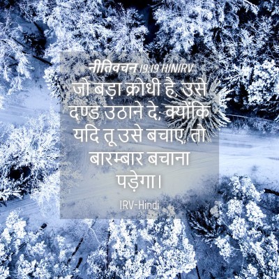Picture 04 - नीतिवचन 19:19 HINIRV - जो बड़ा क्रोधी है, - Bible Verse Picture