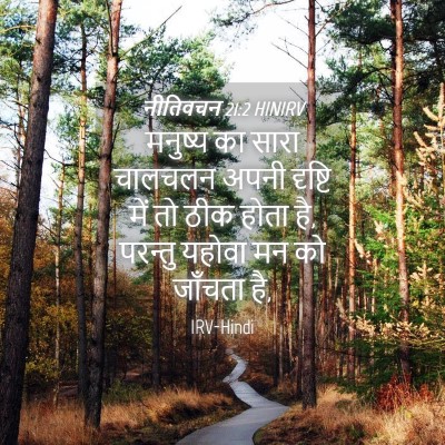 Picture 04 - नीतिवचन 21:2 HINIRV - मनुष्य का सारा - Bible Verse Picture