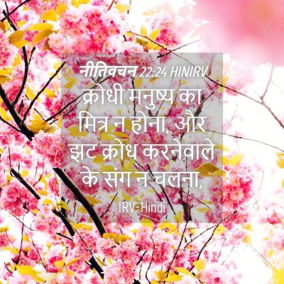 Picture 04 - नीतिवचन 22:24 HINIRV - क्रोधी मनुष्य का - Bible Verse Picture