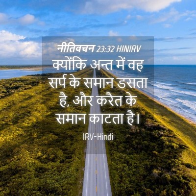Picture 04 - नीतिवचन 23:32 HINIRV - क्योंकि अन्त में - Bible Verse Picture
