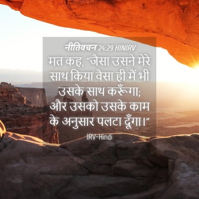 Picture 04 - नीतिवचन 24:29 HINIRV - मत कह, “जैसा उसने - Bible Verse Picture