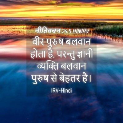 Picture 04 - नीतिवचन 24:5 HINIRV - वीर पुरुष बलवान - Bible Verse Picture