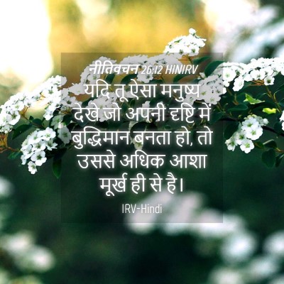 Picture 04 - नीतिवचन 26:12 HINIRV - यदि तू ऐसा मनुष्य - Bible Verse Picture