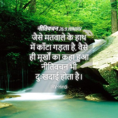 Picture 04 - नीतिवचन 26:9 HINIRV - जैसे मतवाले के हाथ - Bible Verse Picture