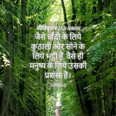 Picture 04 - नीतिवचन 27:21 HINIRV - जैसे चाँदी के लिये - Bible Verse Picture