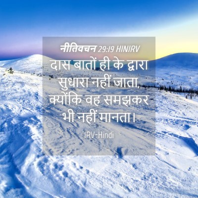 Picture 04 - नीतिवचन 29:19 HINIRV - दास बातों ही के - Bible Verse Picture