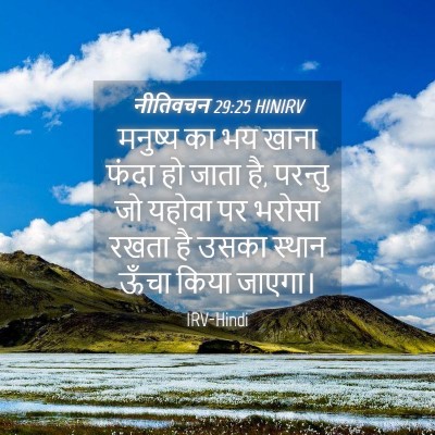 Picture 04 - नीतिवचन 29:25 HINIRV - मनुष्य का भय खाना - Bible Verse Picture