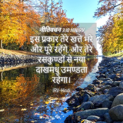 Picture 04 - नीतिवचन 3:10 HINIRV - इस प्रकार तेरे - Bible Verse Picture