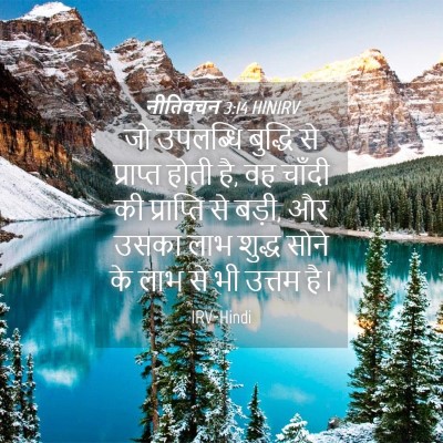 Picture 04 - नीतिवचन 3:14 HINIRV - जो उपलब्धि बुद्धि - Bible Verse Picture