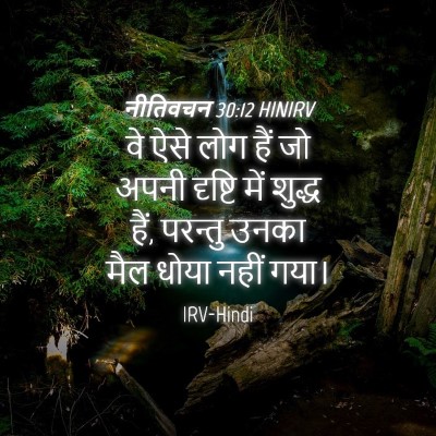 Picture 04 - नीतिवचन 30:12 HINIRV - वे ऐसे लोग हैं जो - Bible Verse Picture