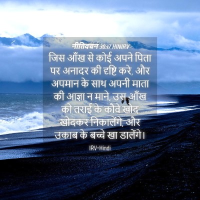 Picture 04 - नीतिवचन 30:17 HINIRV - जिस आँख से कोई अपने - Bible Verse Picture