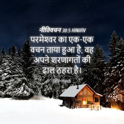 Picture 04 - नीतिवचन 30:5 HINIRV - परमेश्‍वर का एक-एक - Bible Verse Picture