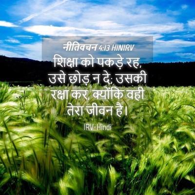 Picture 04 - नीतिवचन 4:13 HINIRV - शिक्षा को पकड़े रह, - Bible Verse Picture
