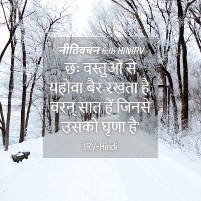 Picture 04 - नीतिवचन 6:16 HINIRV - छः वस्तुओं से - Bible Verse Picture