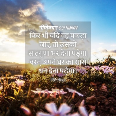 Picture 04 - नीतिवचन 6:31 HINIRV - फिर भी यदि वह पकड़ा - Bible Verse Picture