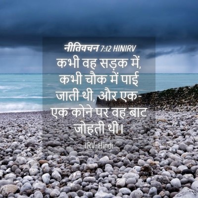 Picture 04 - नीतिवचन 7:12 HINIRV - कभी वह सड़क में, - Bible Verse Picture