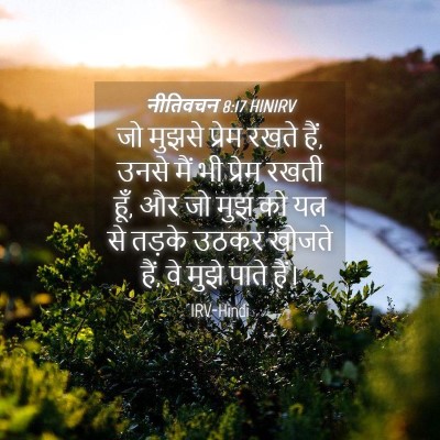 Picture 04 - नीतिवचन 8:17 HINIRV - जो मुझसे प्रेम - Bible Verse Picture