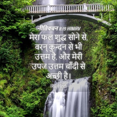 Picture 04 - नीतिवचन 8:19 HINIRV - मेरा फल शुद्ध सोने - Bible Verse Picture