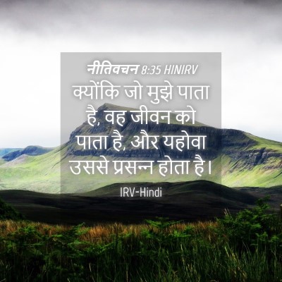 Picture 04 - नीतिवचन 8:35 HINIRV - क्योंकि जो मुझे - Bible Verse Picture