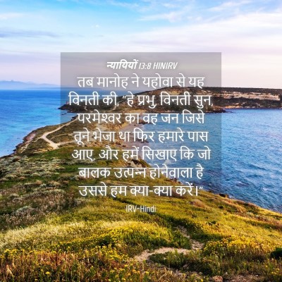 Picture 04 - न्यायियों 13:8 HINIRV - तब मानोह ने यहोवा - Bible Verse Picture