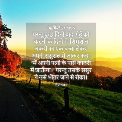Picture 04 - न्यायियों 15:1 HINIRV - परन्तु कुछ दिनों - Bible Verse Picture