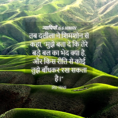 Picture 04 - न्यायियों 16:6 HINIRV - तब दलीला ने शिमशोन - Bible Verse Picture