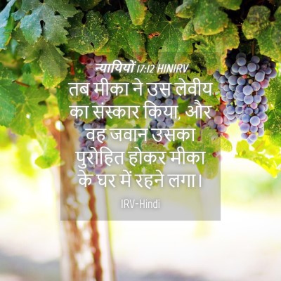 Picture 04 - न्यायियों 17:12 HINIRV - तब मीका ने उस लेवीय - Bible Verse Picture