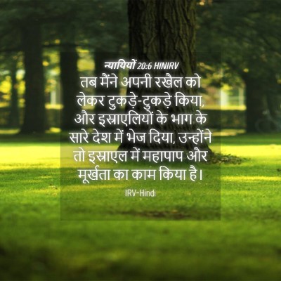 Picture 04 - न्यायियों 20:6 HINIRV - तब मैंने अपनी रखैल - Bible Verse Picture