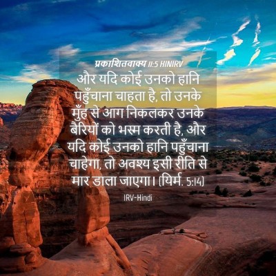 Picture 04 - प्रकाशितवाक्य 11:5 HINIRV - और यदि कोई उनको - Bible Verse Picture