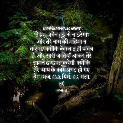 Picture 04 - प्रकाशितवाक्य 15:4 HINIRV - “हे प्रभु, कौन तुझ - Bible Verse Picture