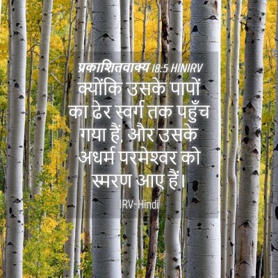 Picture 04 - प्रकाशितवाक्य 18:5 HINIRV - क्योंकि उसके - Bible Verse Picture