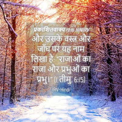 Picture 04 - प्रकाशितवाक्य 19:16 HINIRV - और उसके वस्त्र और - Bible Verse Picture