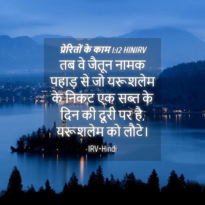 Picture 04 - प्रेरितों के काम 1:12 HINIRV - तब वे जैतून नामक - Bible Verse Picture