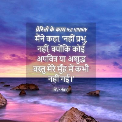 Picture 04 - प्रेरितों के काम 11:8 HINIRV - मैंने कहा, ‘नहीं - Bible Verse Picture