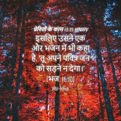 Picture 04 - प्रेरितों के काम 13:35 HINIRV - इसलिए उसने एक और - Bible Verse Picture