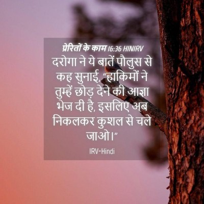 Picture 04 - प्रेरितों के काम 16:36 HINIRV - दरोगा ने ये बातें - Bible Verse Picture
