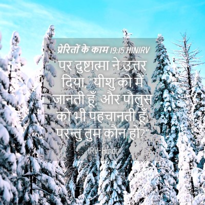 Picture 04 - प्रेरितों के काम 19:15 HINIRV - पर दुष्टात्मा ने - Bible Verse Picture