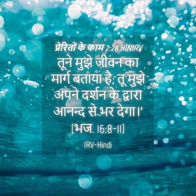 Picture 04 - प्रेरितों के काम 2:28 HINIRV - तूने मुझे जीवन का - Bible Verse Picture