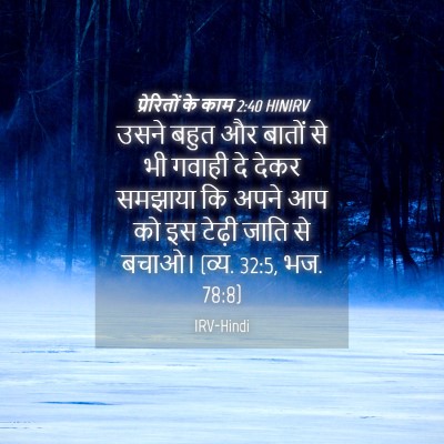 Picture 04 - प्रेरितों के काम 2:40 HINIRV - उसने बहुत और बातों - Bible Verse Picture