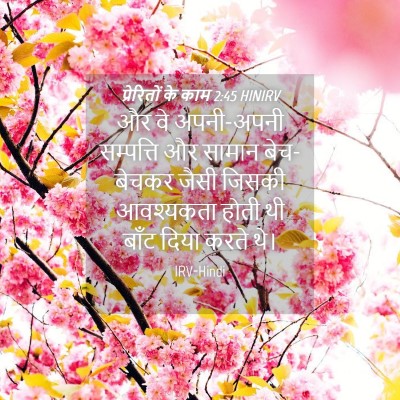 Picture 04 - प्रेरितों के काम 2:45 HINIRV - और वे अपनी-अपनी - Bible Verse Picture