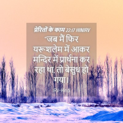 Picture 04 - प्रेरितों के काम 22:17 HINIRV - “जब मैं फिर - Bible Verse Picture