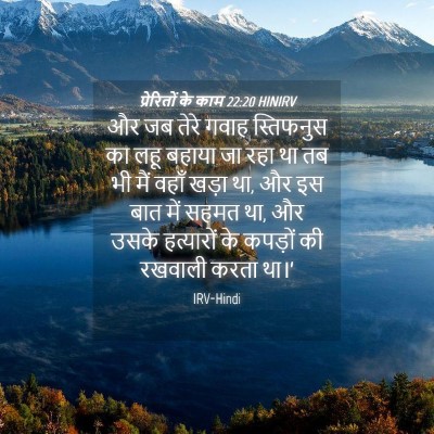 Picture 04 - प्रेरितों के काम 22:20 HINIRV - और जब तेरे गवाह - Bible Verse Picture